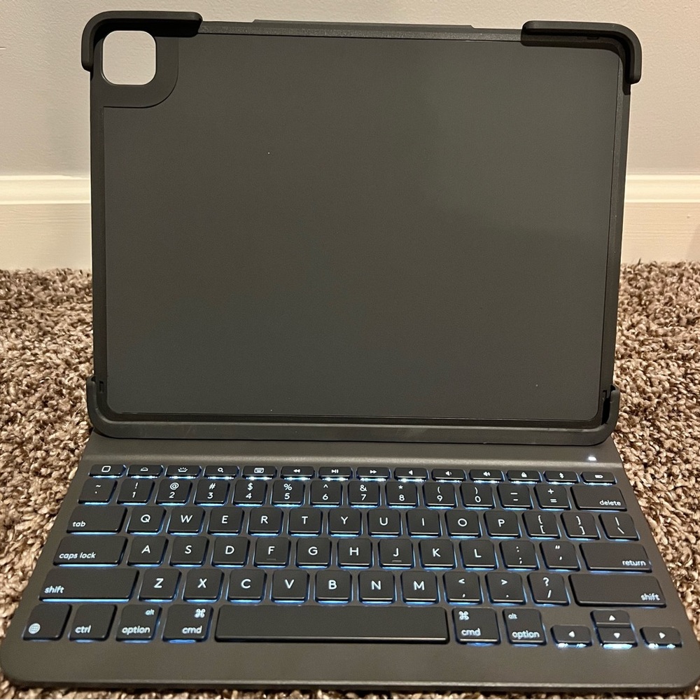 Logitech - Slim Folio Pro Keyboard Folio for Apple iPad Pro 12.9 - Graphite